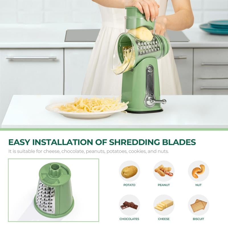 Moonval 5-in-1 Food Chopper, Multifunction Vegetable Cutter & Kitchen Slicer Set