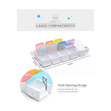 Moonval Smart Weekly Pill Organizer, 7-Day Alarm Reminder Box with Digital Timer & Compartments