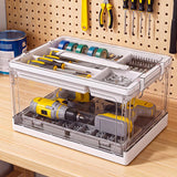 Moonval Craft Storage Box, Clear Organizer with Removable Tray & Lid for Art, Sewing & School Supplies
