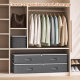 Moonval Under Bed Storage Bags, Foldable Organizers with Clear Window & Reinforced Handles
