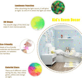 Moonval Glow in the Dark Star Stickers, 200-Piece 3D Stars & Moon Wall Decor for Kids Bedroom