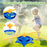 Moonval 360° Rotating Water Sprinkler, Adjustable Garden Lawn Sprayer for Kids & Pets