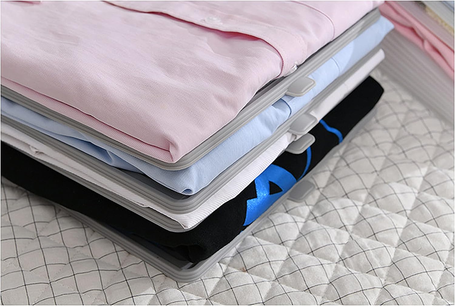 Moonval T-Shirt Organizer Set, 10-Pack Stackable Clothes Folding Boards for Closet Storage