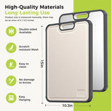 Moonval Titanium Cutting Board, Double-Sided Food-Grade Titanium & PP Chopping Board