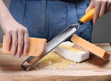 Moonval Lemon Zester & Cheese Grater, Stainless Steel Grater for Citrus, Cheese, Garlic & Vegetables