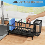 Moonval Kitchen Sink Caddy, 304 Stainless Steel Sponge Holder with Removable Brush Rack