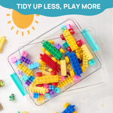 Moonval Plastic Storage Bins, Clear Stackable Containers with Lids for Crafts & Home Storage