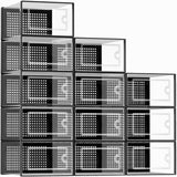 Moonval Shoe Storage Boxes, Clear Stackable Sneaker Organizer Bins with Front Opening