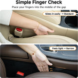 Moonval Car Seat Gap Fillers, 2-Pack 3-in-1 Foam Organizers with Storage Hook for Car Seats