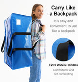 Moonval Moving Bags, 6-Pack Extra Large Heavy-Duty Storage Totes with Backpack Straps & Zippers
