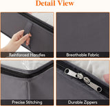 Moonval Under Bed Storage Bags, Foldable Organizers with Reinforced Handles for Bedding & Clothes