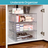 Moonval Stackable Storage Drawers, Clear Acrylic Organizer Bins for Bathroom, Kitchen & Closet