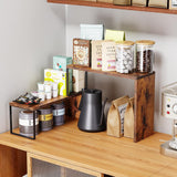 Moonval Countertop Organizer, Stackable Corner Spice Rack Shelf for Kitchen, Pantry & Coffee Station