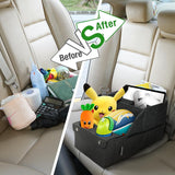 Moonval Car Seat Organizer, Front Seat Storage with 11 Compartments, 2 Cup Holders & Waterproof Oxford Fabric