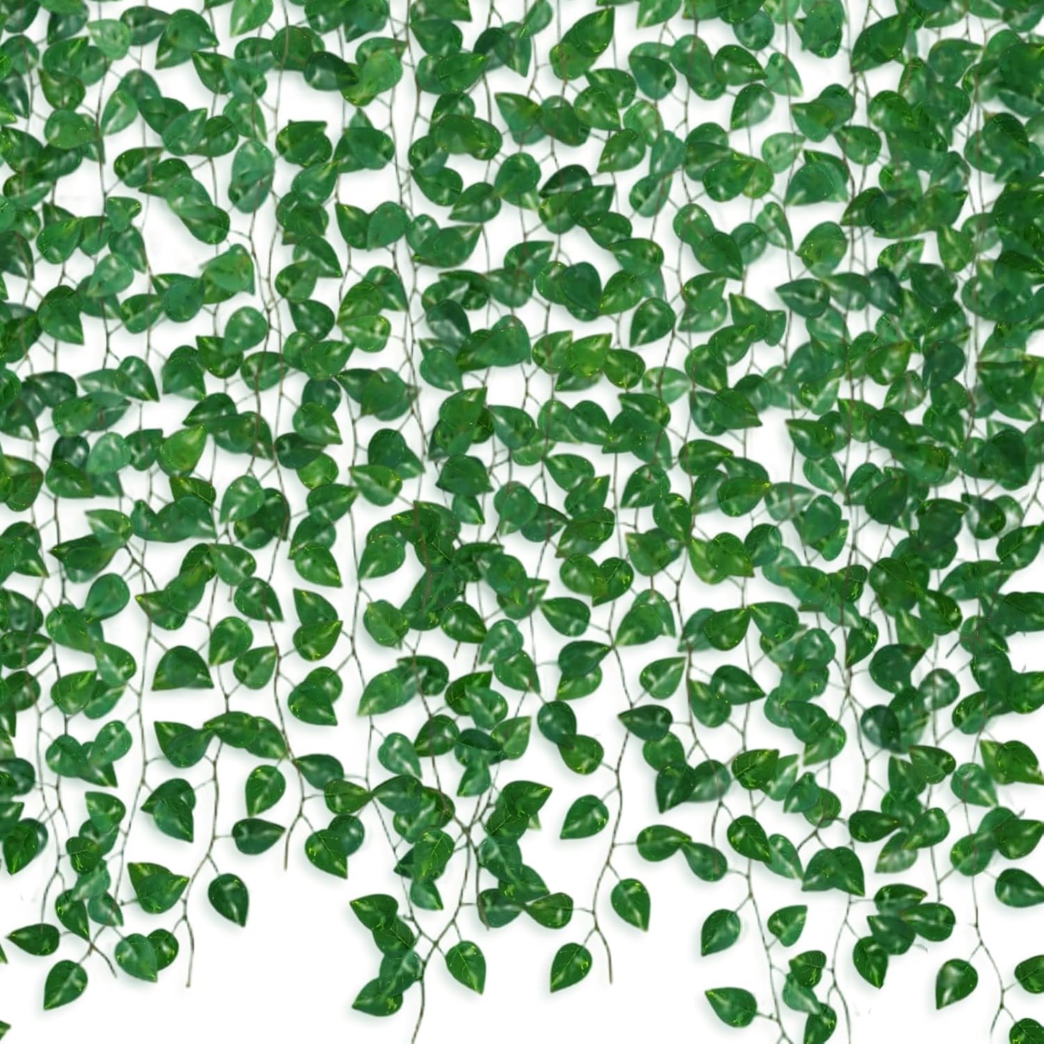 Moonval Artificial Ivy Garland, 12-Pack Hanging Greenery Vines for Home & Outdoor Decor, 84 ft