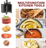 Moonval Meat Chopper, Heat-Resistant Ground Beef Masher & Hamburger Grinder for Kitchen Cooking