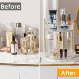 Moonval Makeup Organizer Carousel, 360° Rotating Vanity Storage Rack for Cosmetics & Skincare
