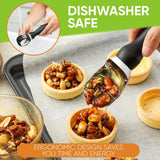 Moonval Ice Cream Scoop, Heavy-Duty Metal Scooper for Ice Cream, Cookie Dough & Frozen Desserts