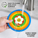 Moonval 2-in-1 Silicone Drain Cover, Hair Catcher and Stopper for Sink, Shower and Tub