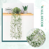 Moonval Artificial Hanging Plant, Faux Greenery for Bathroom, Wall Shelf & Home Decor