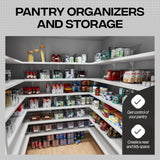 Moonval Clear Storage Bins, Stackable Plastic Organizer Containers with Handles for Pantry, Kitchen & Closet