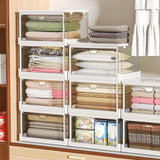 Moonval Clear Storage Bins, 3-Pack Foldable Stackable Containers with Lids & Magnetic Doors