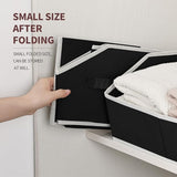 Moonval Trapezoid Closet Shelf Organizers, 3-Pack Large Fabric Storage Bins with Handles