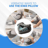 Moonval Memory Foam Knee Pillow, Leg Cushion with Adjustable Strap for Side Sleepers