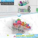 Moonval Bath Toy Organizer, Quick-Dry Mesh Storage Bins with 3 Compartments for Baby & Kids Toys