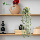 Moonval Artificial Hanging Plant, Faux Greenery for Bathroom, Wall Shelf & Home Decor