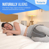 Moonval Memory Foam Knee Pillow, Leg Cushion with Adjustable Strap for Side Sleepers