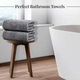 Moonval Cotton Towel Set, 8-Piece Bathroom Towels with 2 Bath, 2 Hand & 4 Washcloths