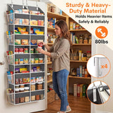 Moonval Over-the-Door Organizer, 5-Tier Hanging Storage with 10 Compartments, 80 lb Capacity