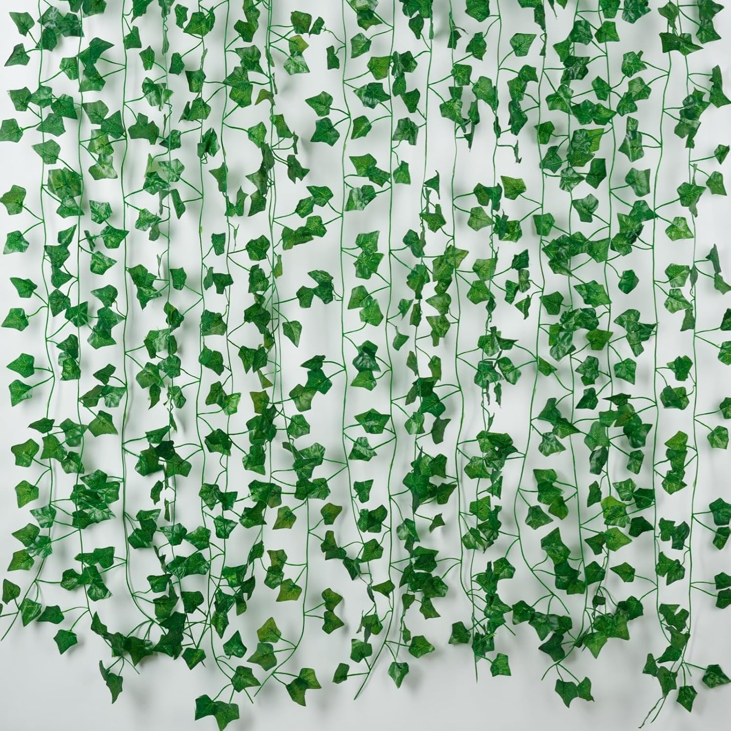 Moonval Artificial Ivy Garland, 12-Pack Hanging Greenery Vines for Home & Outdoor Decor, 84 ft