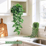 Moonval 4Pcs Fake Plants, Artificial Plants Fake Hanging Plants for Boho Home Bathroom Bedroom Living Room Office Wall Shelf Decor Indoor Outdoor