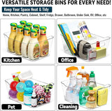 Moonval Clear Storage Bins, 12-Pack Multi-Purpose Organizers with Labels for Pantry, Kitchen & Fridge