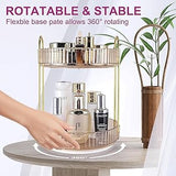 Moonval Makeup Organizer Carousel, 360° Rotating Vanity Storage Rack for Cosmetics & Skincare