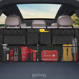 Moonval Car Trunk Organizer, Collapsible Large-Capacity Backseat Storage Bag with 8 Pockets for SUVs & Trucks
