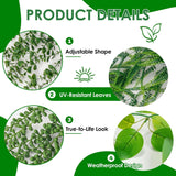 Moonval 4Pcs Fake Plants, Artificial Plants Fake Hanging Plants for Boho Home Bathroom Bedroom Living Room Office Wall Shelf Decor Indoor Outdoor