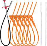 Moonval Drain Cleaning Tool Set, 9-Piece Drain Snake, Hair Remover & Cleaning Brush Kit