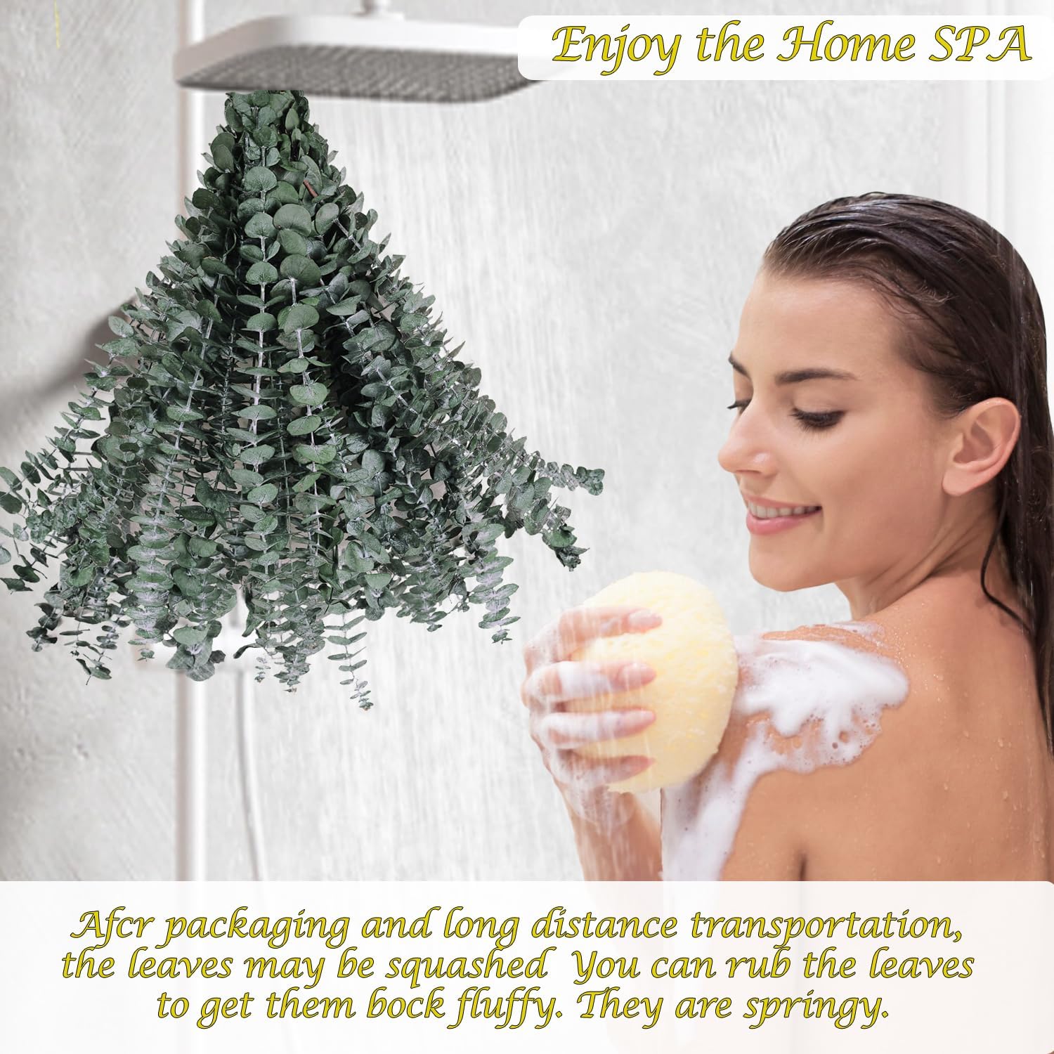 Moonval Preserved Dried Eucalyptus Stems, 16-Piece Natural Branches for Shower, Vase & Home Decor