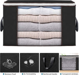 Moonval Storage Bags, Foldable Closet Organizers with Reinforced Handles for Bedding & Clothing