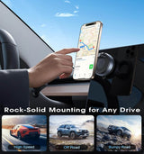 Moonval Vacuum Magnetic Phone Holder, 360° Adjustable Dashboard Car Mount with Suction Base