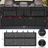 Moonval Car Trunk Organizer, Collapsible Large-Capacity Backseat Storage Bag with 8 Pockets for SUVs & Trucks
