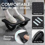 Moonval Under Desk Foot Rest, Ergonomic Foot Stool with Massage Rollers for Office & Home