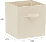 Moonval Fabric Storage Cubes, 6-Pack Collapsible Organizer Bins with Handles for Closet & Shelves