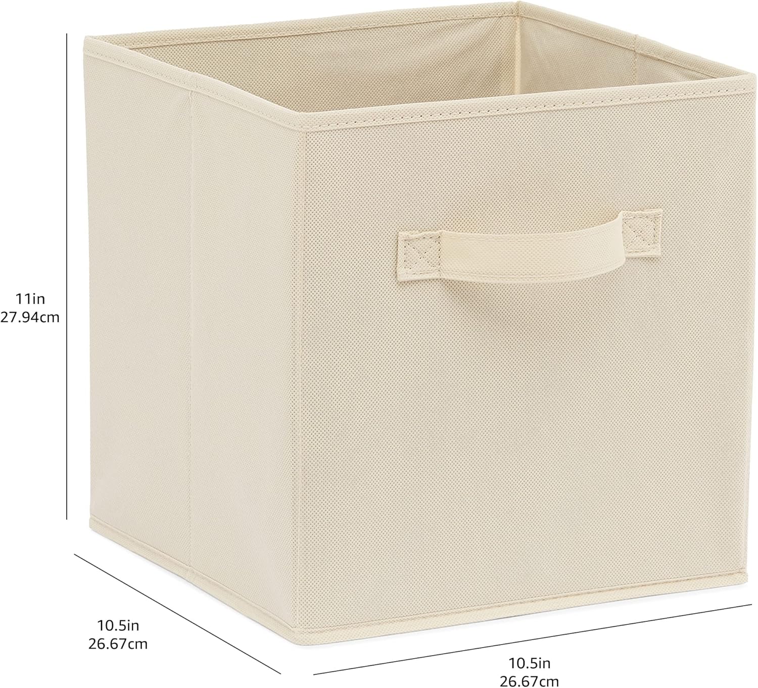 Moonval Fabric Storage Cubes, 6-Pack Collapsible Organizer Bins with Handles for Closet & Shelves