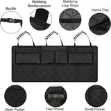 Moonval Car Trunk Organizer, Collapsible Large-Capacity Backseat Storage Bag with 8 Pockets for SUVs & Trucks