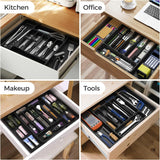Moonval Expandable Silverware Organizer, Adjustable BPA-Free Cutlery & Utensil Drawer Organizer
