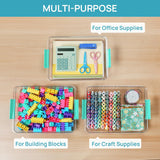 Moonval Plastic Storage Bins, Clear Stackable Containers with Lids for Crafts & Home Storage